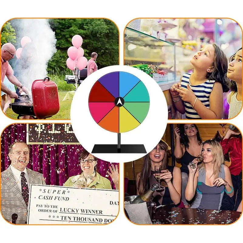Prize Wheel Dry Erase Spin Wheel Spinner Game Color Roulette Wheel Heavy Duty Editable Spin Wheel ForPrizes Tabletop Prize Wheel Oasis Select