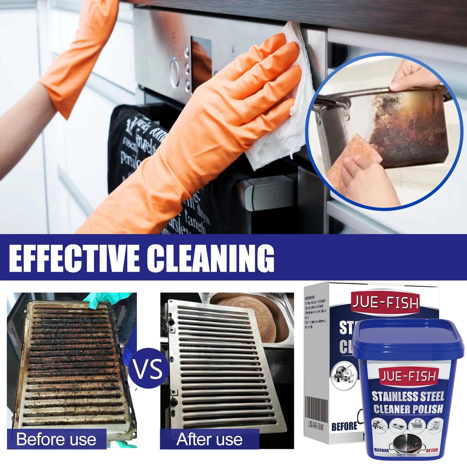 Jue Fish Bathroom Cleaner – Tiles, Glass & Stainless Steel Bathroom Cleaner Spray Oasis Select