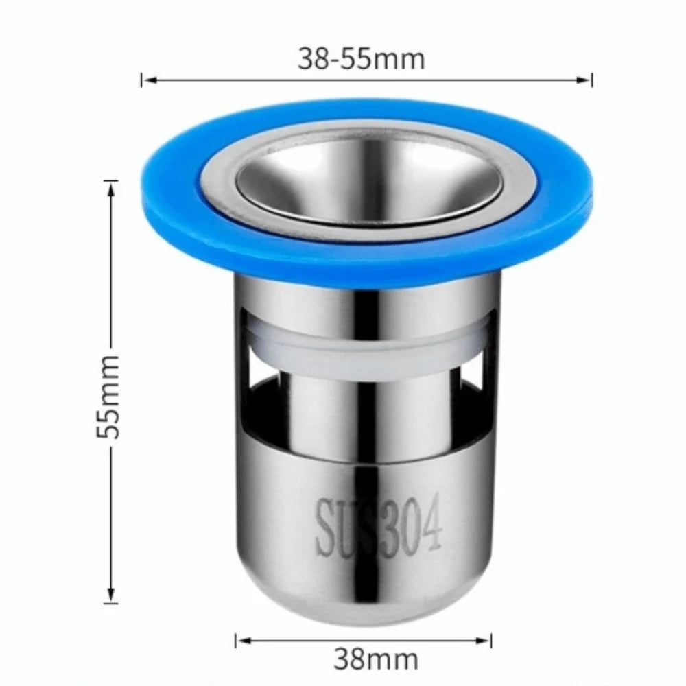New Stainless Steel Floor Drain Core Insect Proof U-type Bathroom Sewer Drain Deodorant Sealed Floor Drain Home Oasis Select 3