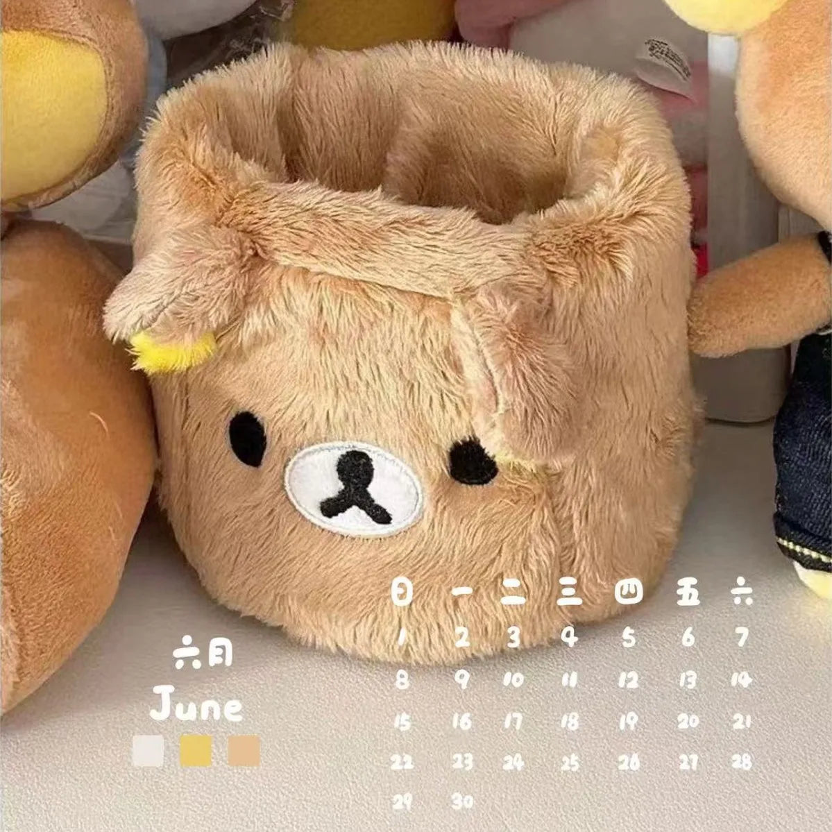 Plushes Pencil Holder Cosmetics Pen Container Kawaii Desk Accessories Office Organizer Kid Stationery Storage Box Gift Oasis Select