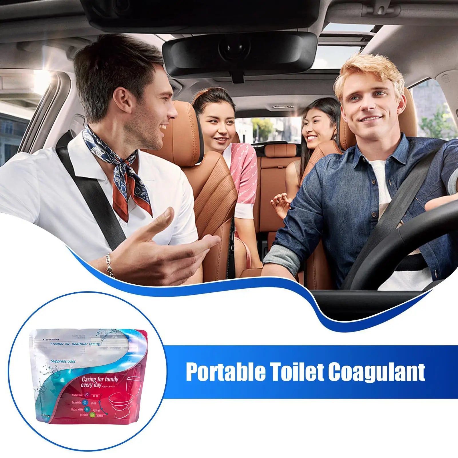 30 Pieces Pee Powder Liquid Solidifier Portable Toilet Powder Liquid Waste Gelling Deodorizing Powder for Travel Portable Toilet Oasis Select