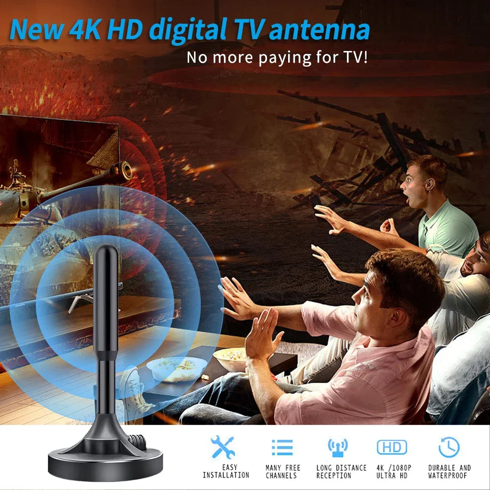 Cross-border indoor digital TV ground wave antenna extended sucker dvb-t2 antenna 4K Oasis Select