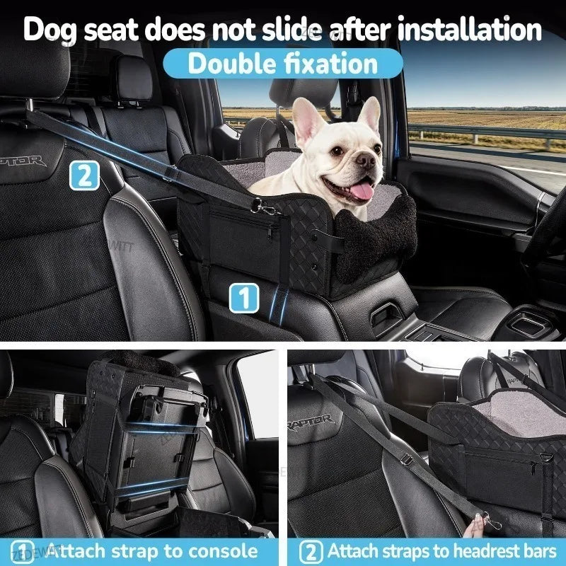 Car Dog Bed Durable Foldable Armrest Box Central Control Dog Safety Seat Portable For Truck Backseat Front Stroller Pet Supplies Oasis Select