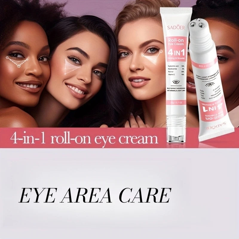 SADOER Roll-On Eye Cream 2-Pack | Niacinamide & Vitamin C