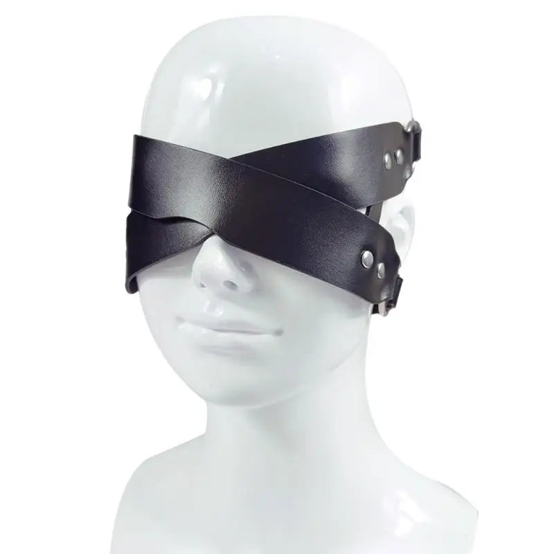 Eye Mask Sex Bondage Adult Game Couples Leather Harness Mask Wearable Costumes For Women Men Cosplay Toys Face Masks Sex Toys Oasis Select