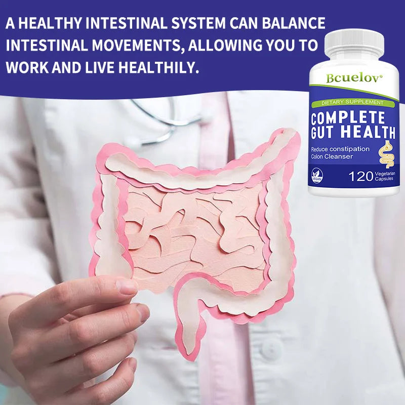 Gut Health Capsules – Senna Leaf, Ginger & Dandelion Root 5-in-1