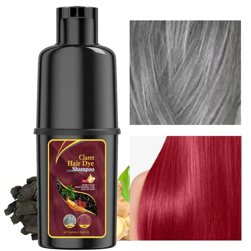 Hair Color Shampoo Black Hair Dye Covering White Hair Shampoo Hair Dye Shampoo Darkening Hair Shampoo Wine Red, Brown, Silver Oasis Select