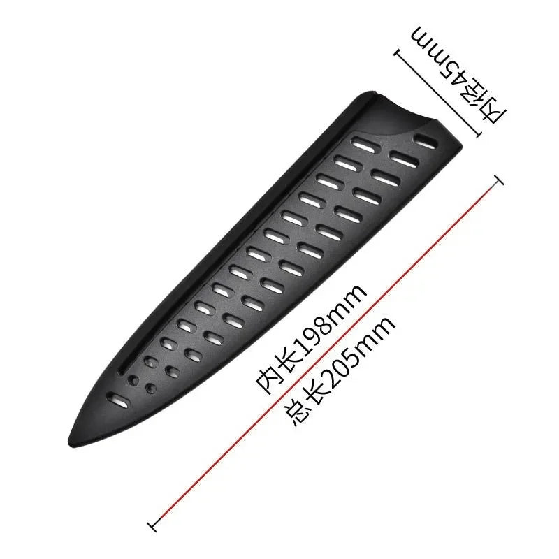 Kitchen Knife Sheath Black Plastic Knife Covers Knife Blade Protector Cover Edge Guards Case Kitchen Accessories 3.5-8 Inches Oasis Select 8CS