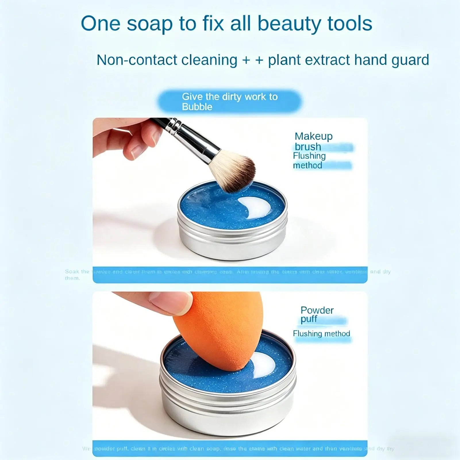 Makeup Brush Cleaner Soap With Silicone Mat Deeply Cleans Soap Makeup Sponges Cosmetic Cleaner Makeup Brush Cleaner tools Oasis Select