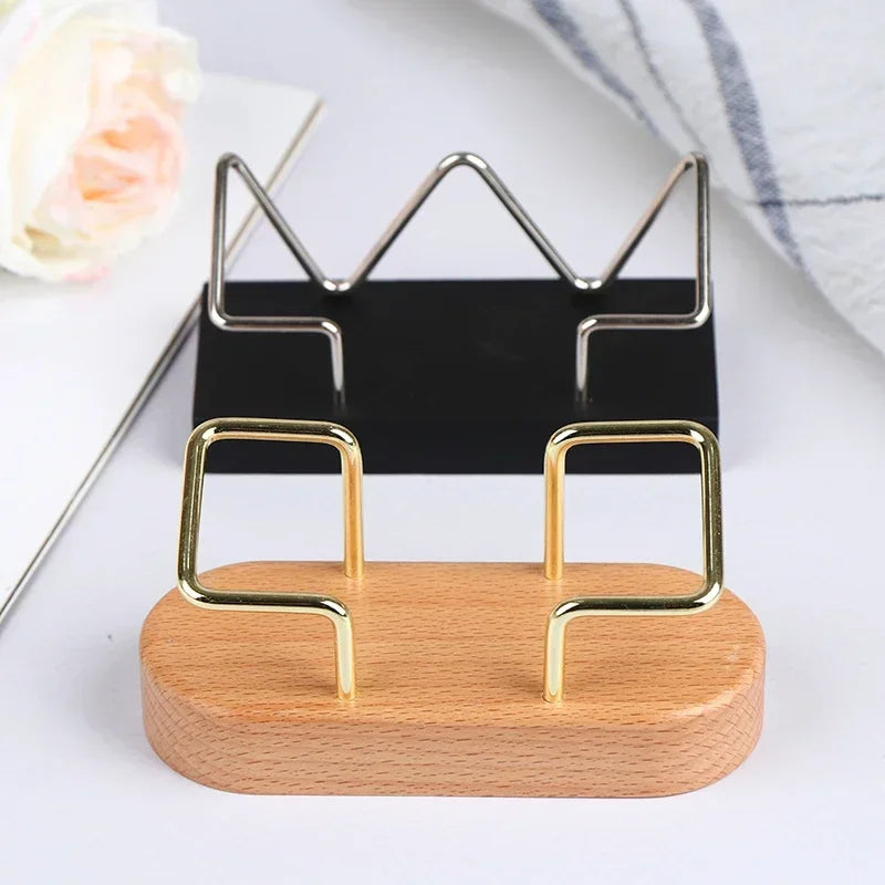 Business Card Holder Organizer Office Desk Display Stand Memo Counter Accessories Tabletop Shelf Home Wooden Card Holder Storage Oasis Select