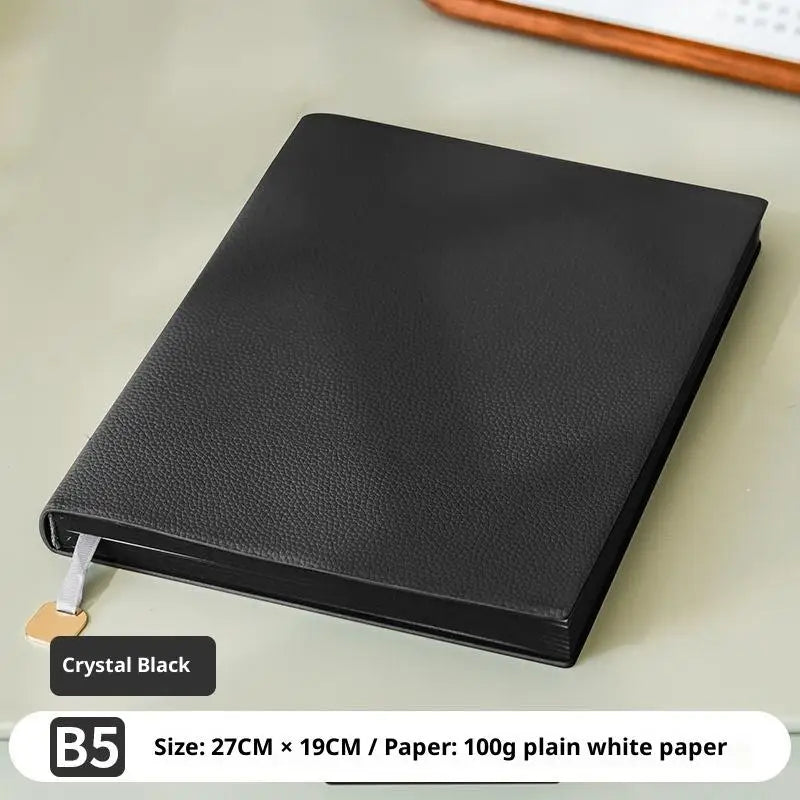 Business Notebook B5 A5 A6 Thick Leatherette Office Notepad Soft