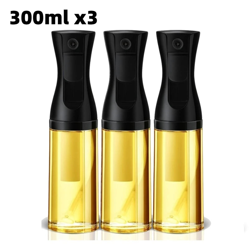 Oil Spray for Cooking - Olive Oil Dispenser Bottle Sprayer Mist-Reusable Food Grade Oil Vinegar,Spray Bottle Kitchen Accessories Oasis Select 300ml black-3pcs
