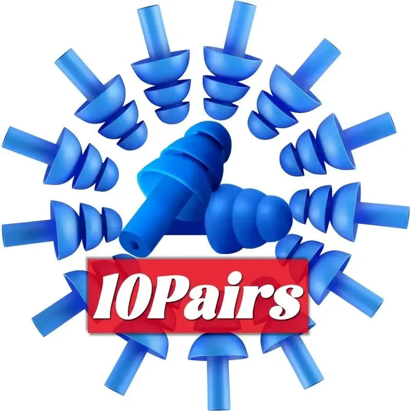 10/30 Pairs Silicone Ear Plugs Sound Insulation Ear Protector Anti Noise Snore Comfortable Sleeping Earplugs For Noise Reduction Oasis Select