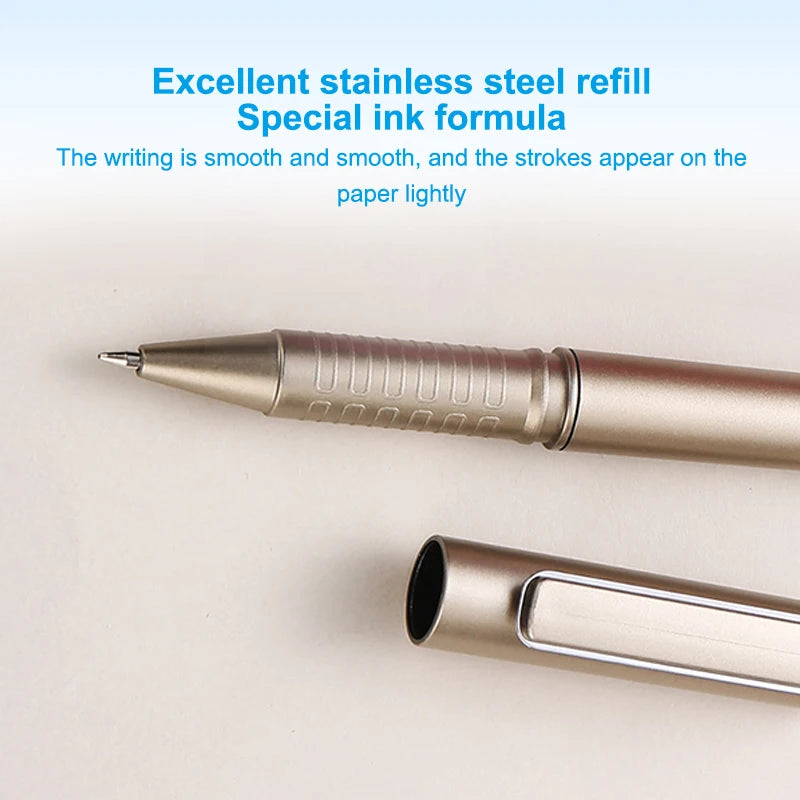 1Pc Metal Rollerball Pen Black Refill 0.5mm Nib Ballpoint Pens High Quality Business Office Student Signature Pen Gift Oasis Select