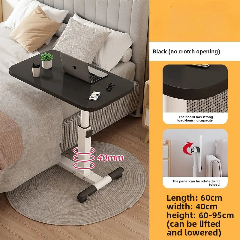 Multi-functional Household Goods Bedside Table Sofa Side Desk Bedroom Removable Lift Lazy Computer Desk Office Small Table Oasis Select black
