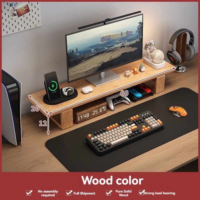 Monitor, elevated computer, screen stand, desktop office, laptop storage rack, base, storage rack Oasis Select Log color-60