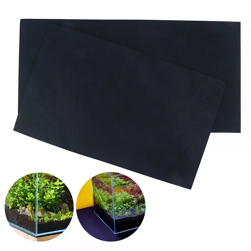 Black Thickened Fish Tank Non-slip Pad, Aquarium Shock-Absorbent Mat, Eco-friendly Insulation, Ideal for Terrarium Landscaping Oasis Select