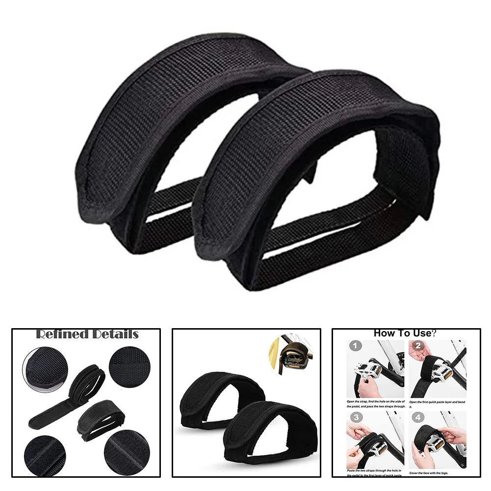 A Pair Of Cycling Pedal Boots Outdoor Cycling Pedal Foot Covers Bicycle Pedal Fixed Foot Straps 15cmx5cm Bicycle Accessories Oasis Select