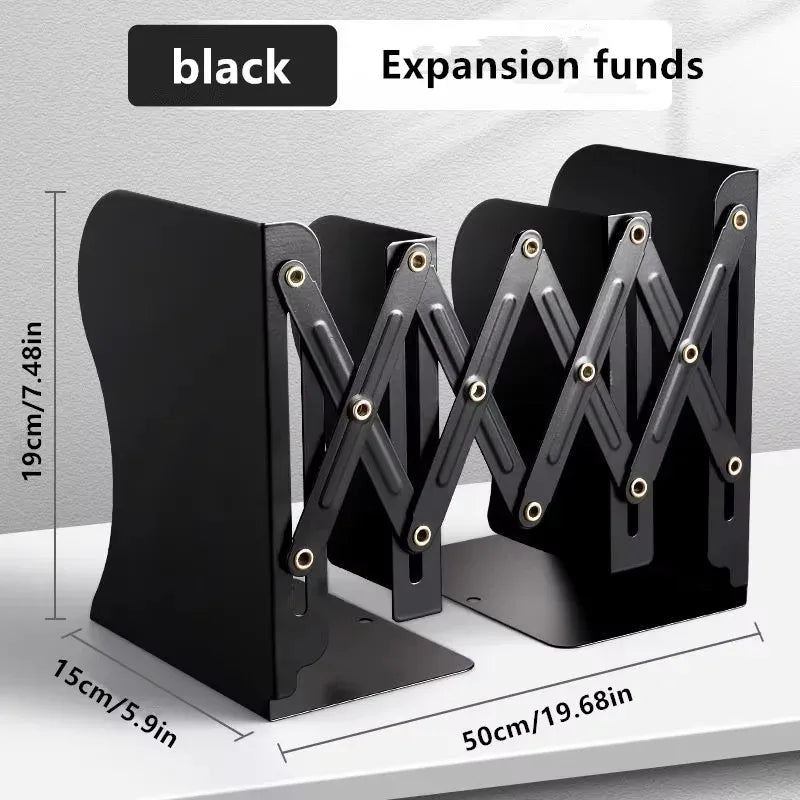 1pcs Metal Retractable Book Stand Simple Book Board High Desk High Aesthetic Value Simple Storage Rack Oasis Select