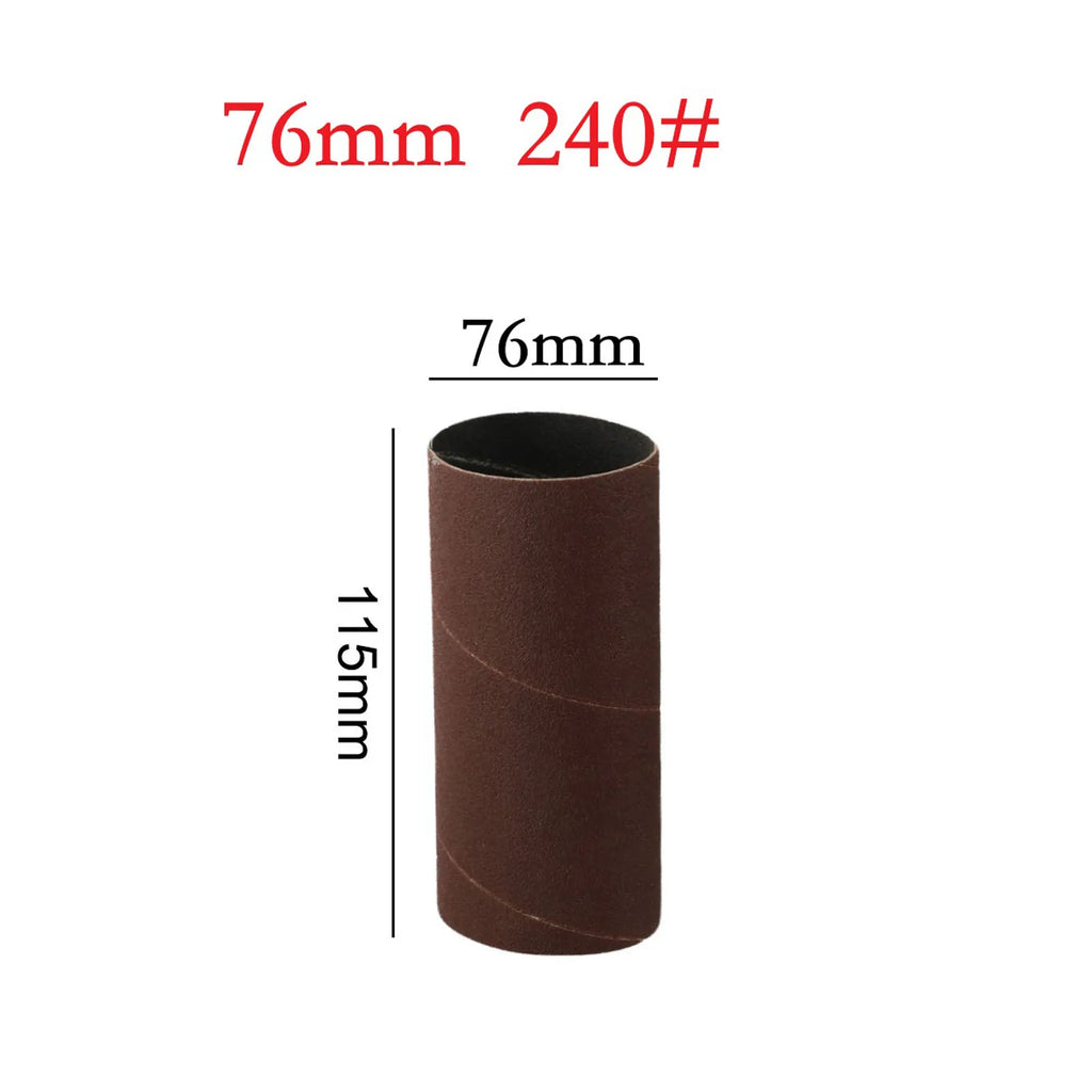 115mm Sanding Drum Sleeves Sanding Paper Drum Polishing Tools 80/150/240 Grit Sandpaper For Metal Woodworking Polishing Oasis Select 76mm 240Grit
