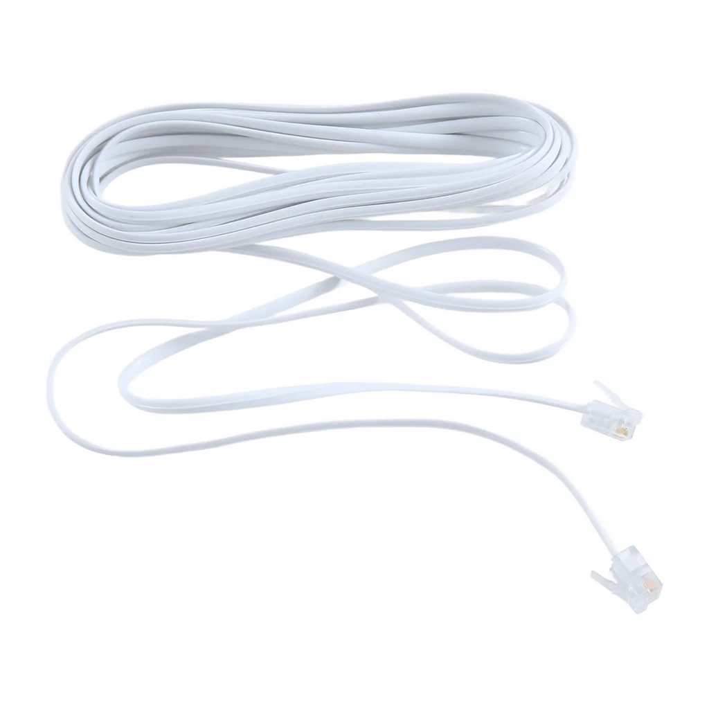 6P2C RJ11 Male to Male Plug Telephone Line Cable Wire 5M Oasis Select