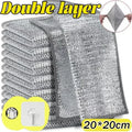 Magic Cleaning Cloth Iron Stick Metal Wipes Rags Magic Dishcloth Wash Towel Silver Steel Wire Kitchen Cloth Thickened Rag 1-20pc Oasis Select Double Layer 40pcs