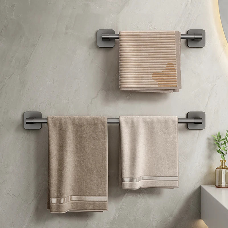 Bathroom Towel Rack Stainless Steel Towel Rack Slipper Rack Hole-Free Towel Bar Bathroom Shelf Organizer Kitchen Storage Racks Oasis Select
