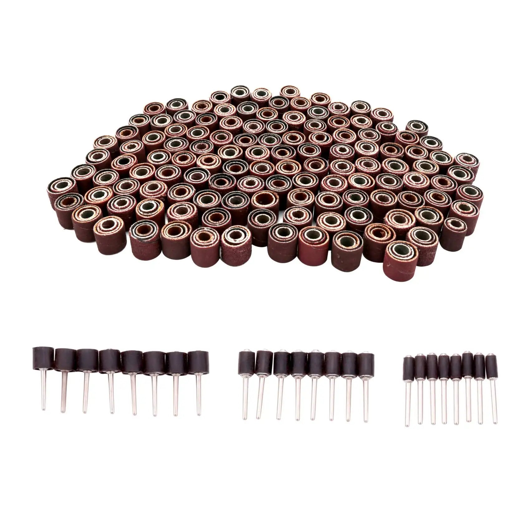 LIKE WISH 384 Pieces Drum Sander Set Including 360 Pieces Nail Sanding Band Sleeves And 24 Pieces Drum Mandrels For Rotary Tool Oasis Select