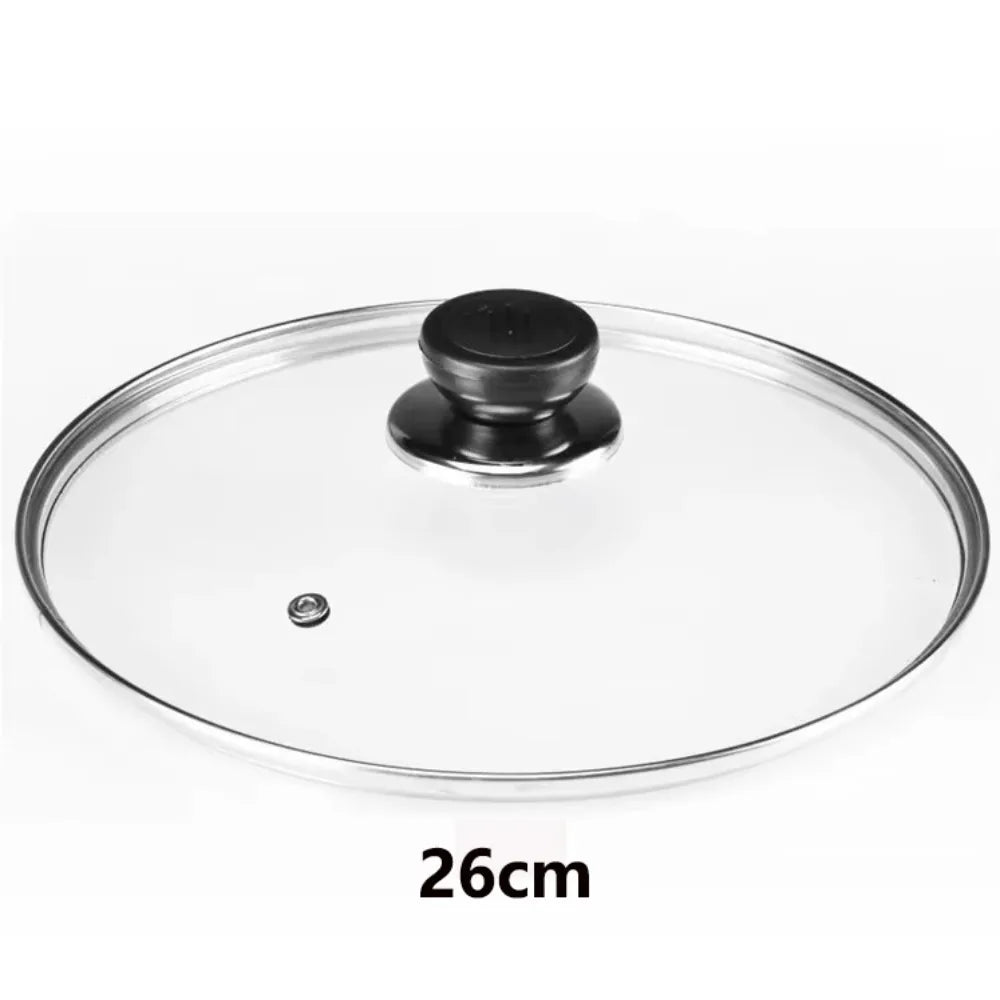Durable Universal Pot Cover Tempered Glass Visible Pot Lid Knob Stainless Steel Frying Pan Cover Kitchen Accessories Oasis Select Diamerter 26cm