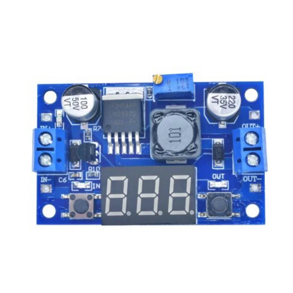 LM2596 DC Step Down Converter Voltage Regulator 4.0~40 to 1.25-37V Buck Adapter LED Display Voltmeter Adjustable Power Supply Oasis Select 1PCS