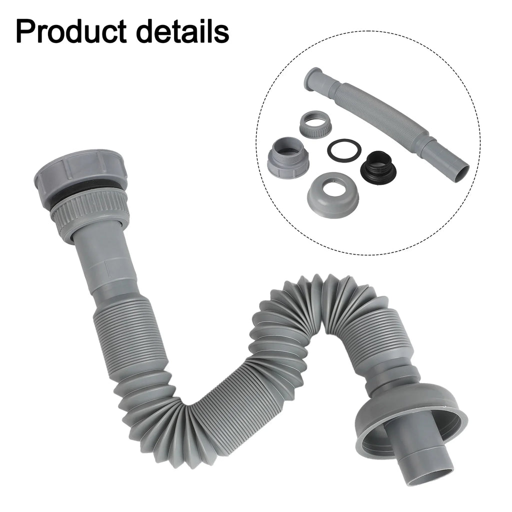 Kitchen Sink Drain Pipe Expandable Connecting Hose For 32/45/56mm Interface Home Improvement Bathroom Plumbing Fixtures Oasis Select