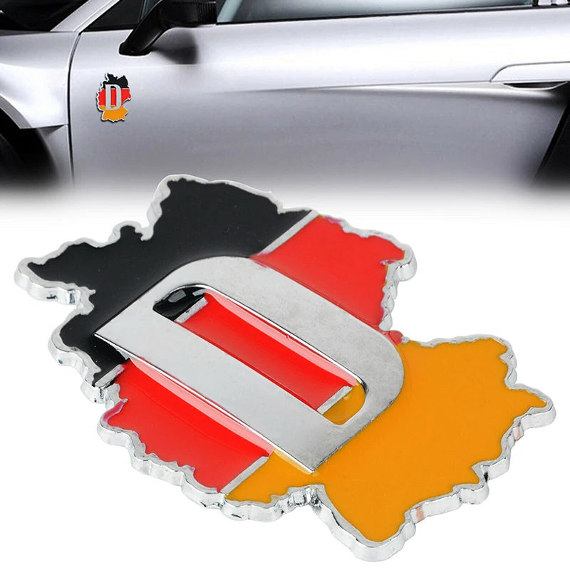 3D Aluminium Auto Car Emblem Germany German Flag Logo Grille Badge Decal Sticker Oasis Select