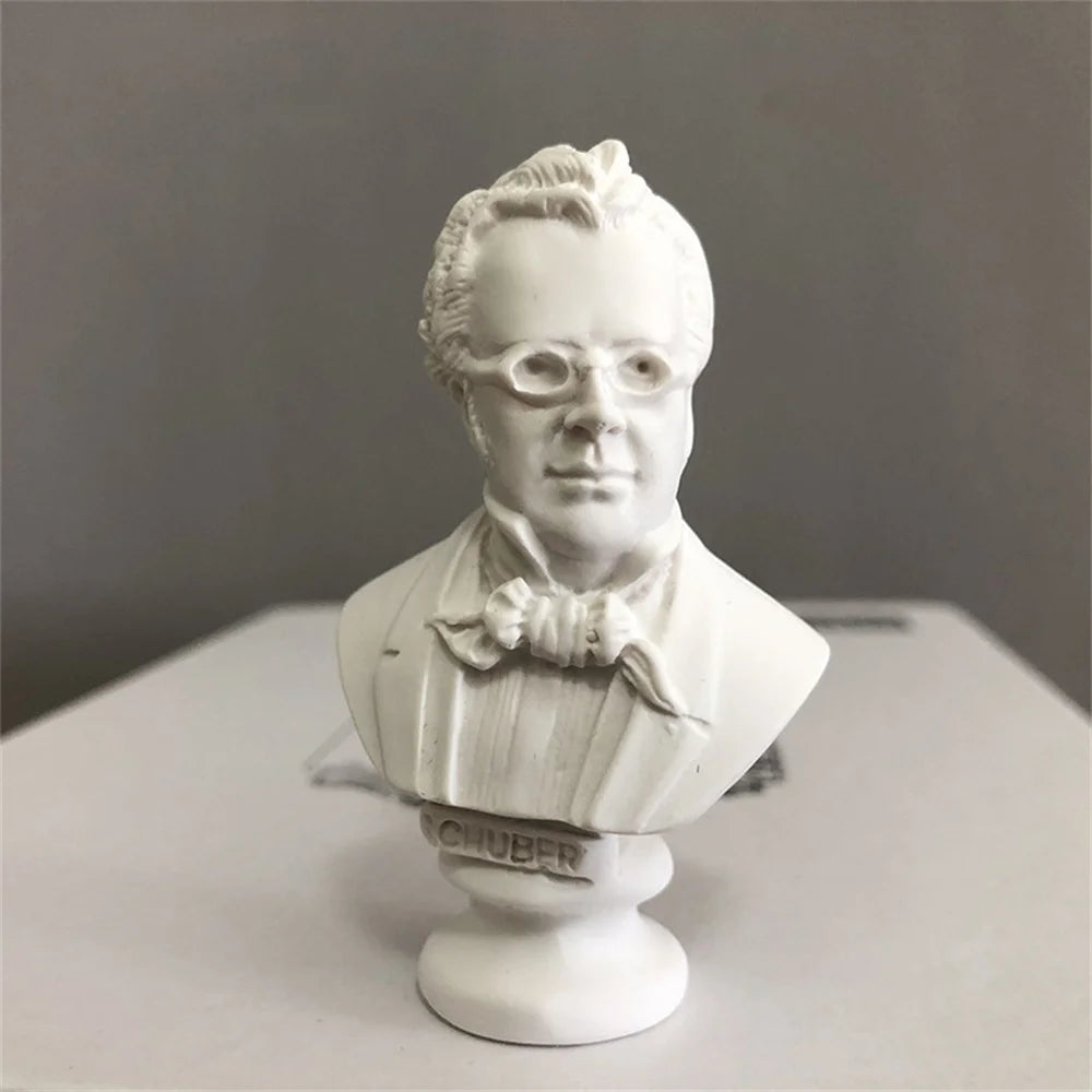 Nordic Style Gypsum Portraits Plaster Bust Statue Greek Mythology Figurine Famous Sculpture Desktop Ornament Drawing Practice Oasis Select Schubert