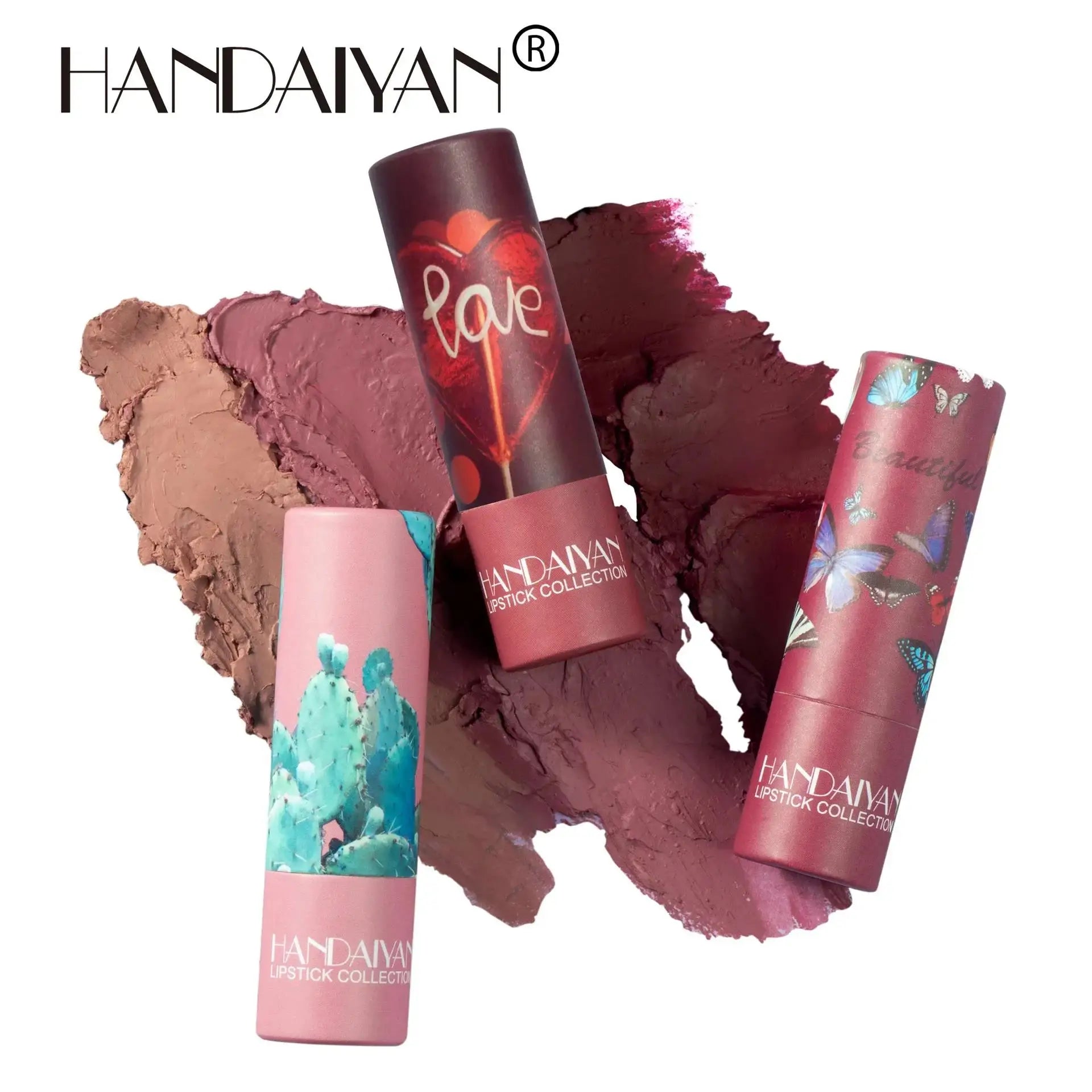 Handaiyan Velvet Matte Lipstick – 8 Shades, Waterproof & Moisturising