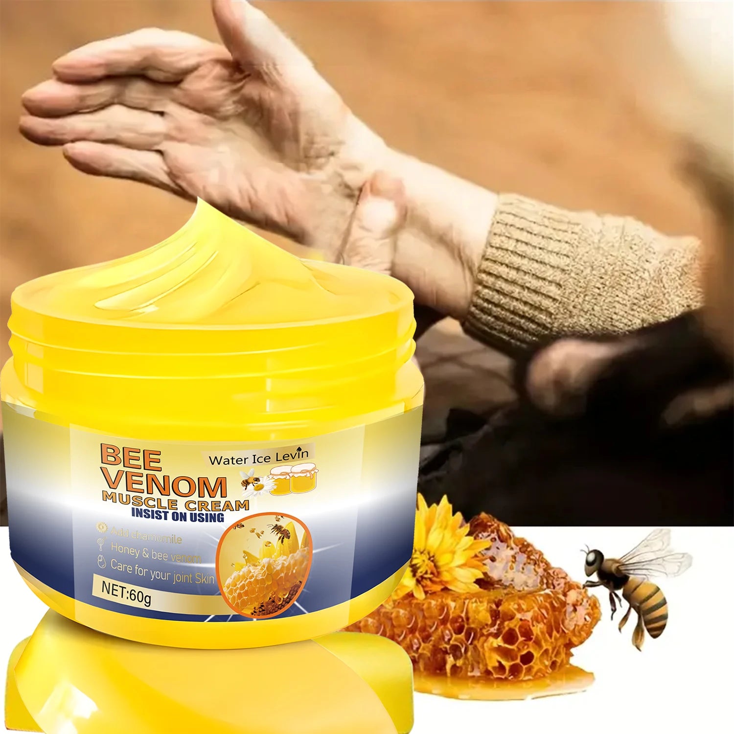 Bee Venom Muscle & Joint Cream – Cooling Warming Neuropathy Relief Muscle Relief Cream Oasis Select