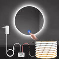 24V COB LED Light Strip Led Dressing Table Light CCT Touch Sensor Swtich Dimmable Wall Bathroom Makeup Mirror Lighting Decor Oasis Select CCT Changeable US Power Plug 3M Kit