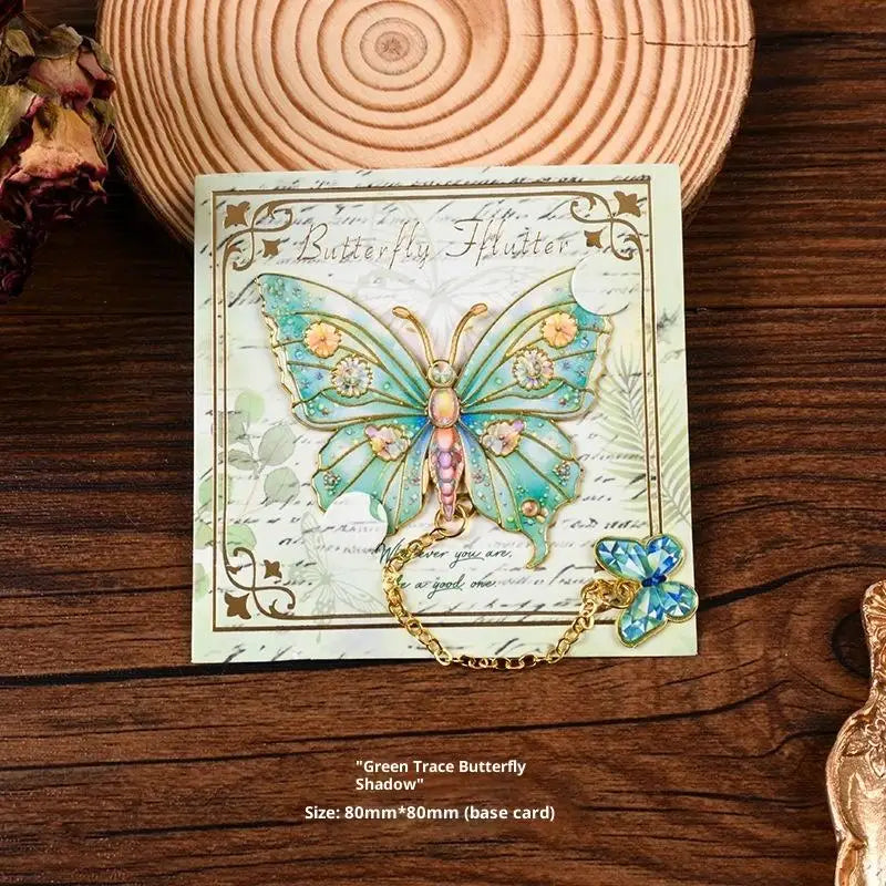 Vintage Butterfly Fan Metal Bookmark Hollow Flower Painting Bookmarks Student Reading Book Clip For Book Lovers Readers Gifts Oasis Select A15
