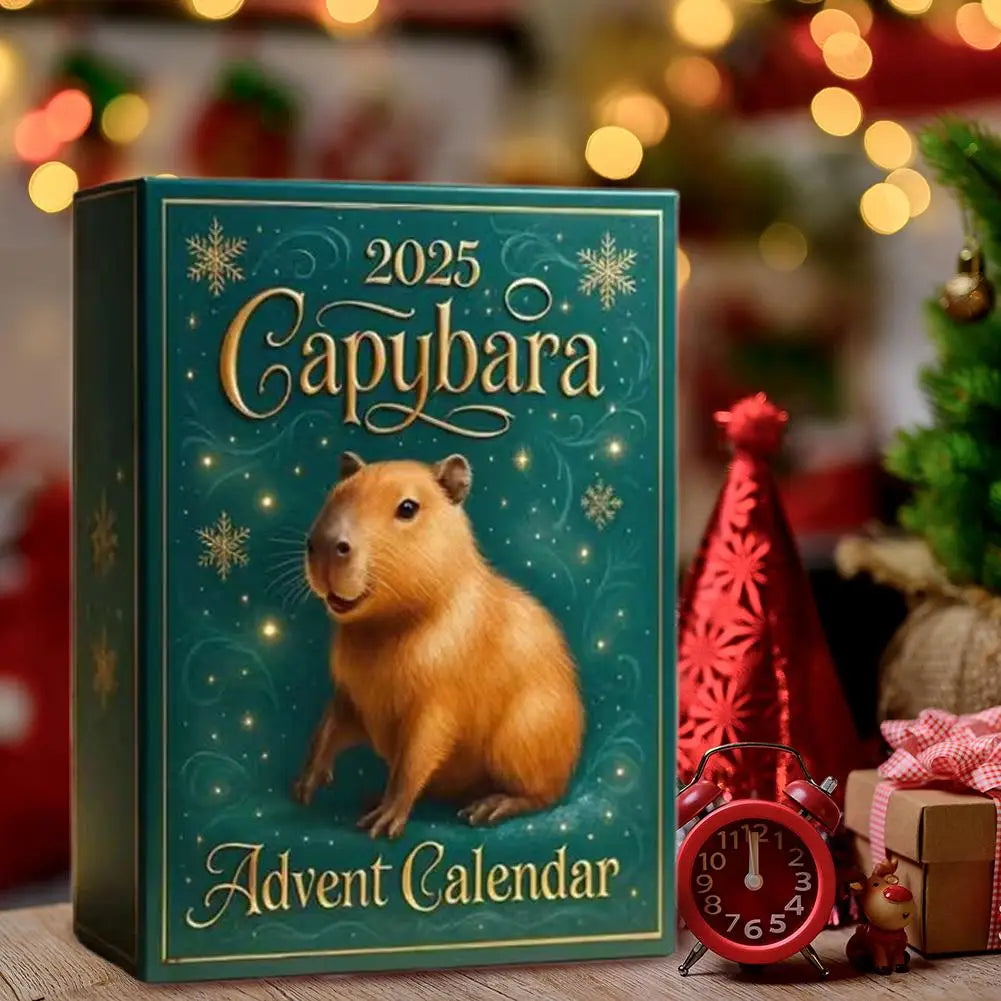 Capybara Advent Calendar Count Down to 2025 Christmas Calendar Capybara Tree Pendant 24 Days Acrylic Ornament Party Favor Oasis Select