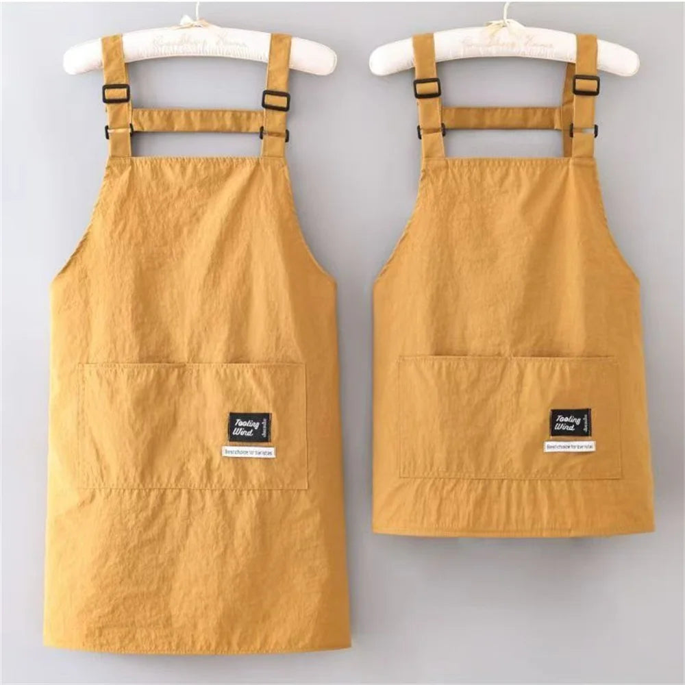 Fashion Strap Style Apron Waterproof Anti-fouling Nail Art Cafe Workwear Sleeveless Catering Waiter Work Clothes Oasis Select