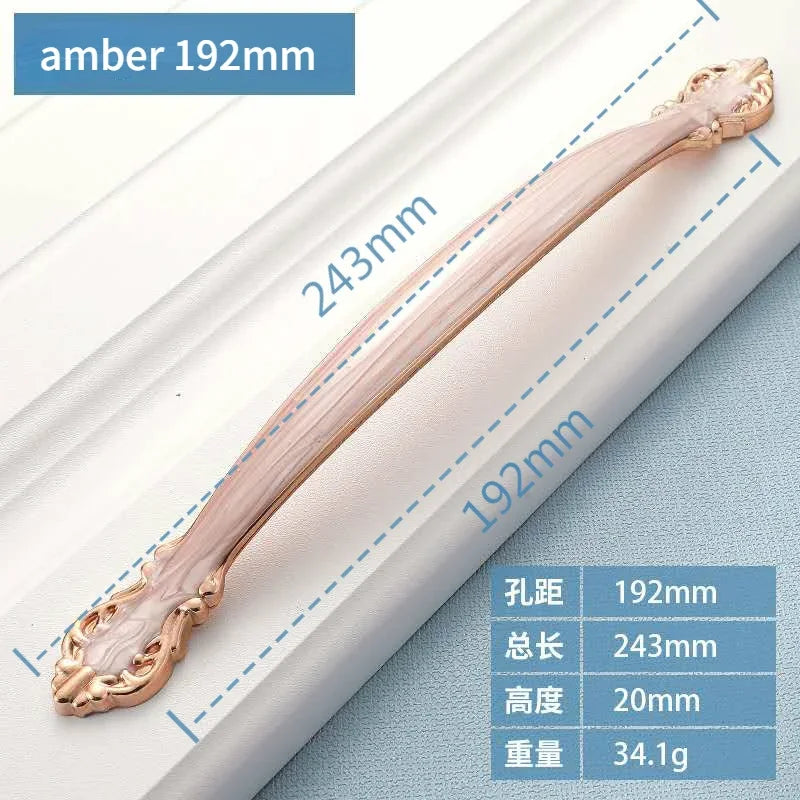Cabinet Handles Simple Desk Drawer Pulls Cabinet Door Handles Drawer Handles Furniture Hardware Kitchen Accessories Oasis Select amber 192mm
