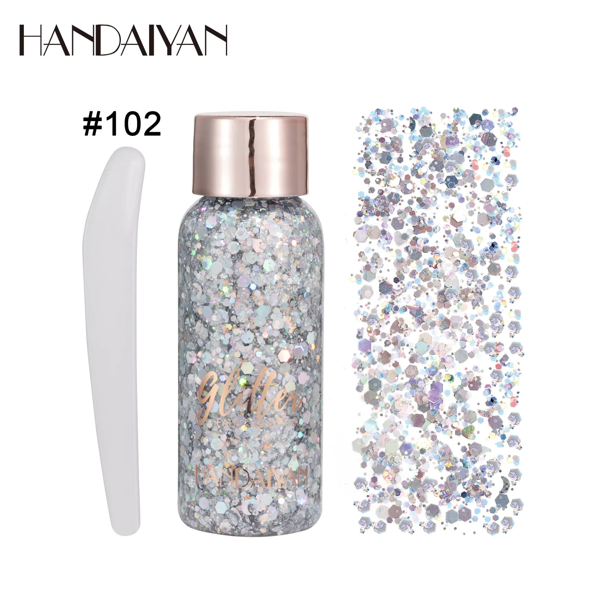 HANDAIYAN 9-Shade Glitter Gel for Face, Body, Hair & Nails