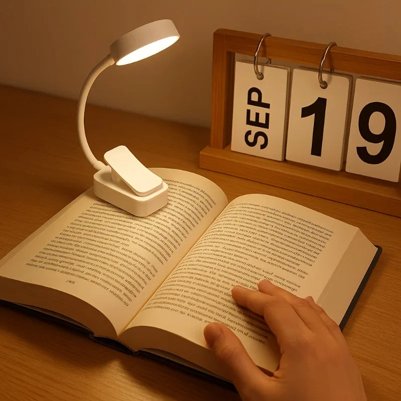 1pc USB Charging Adjustable Reading Light -3 Color Modes, Eye Protection LED, Portable Book Night Light, Office Study Supplies Oasis Select 1pc