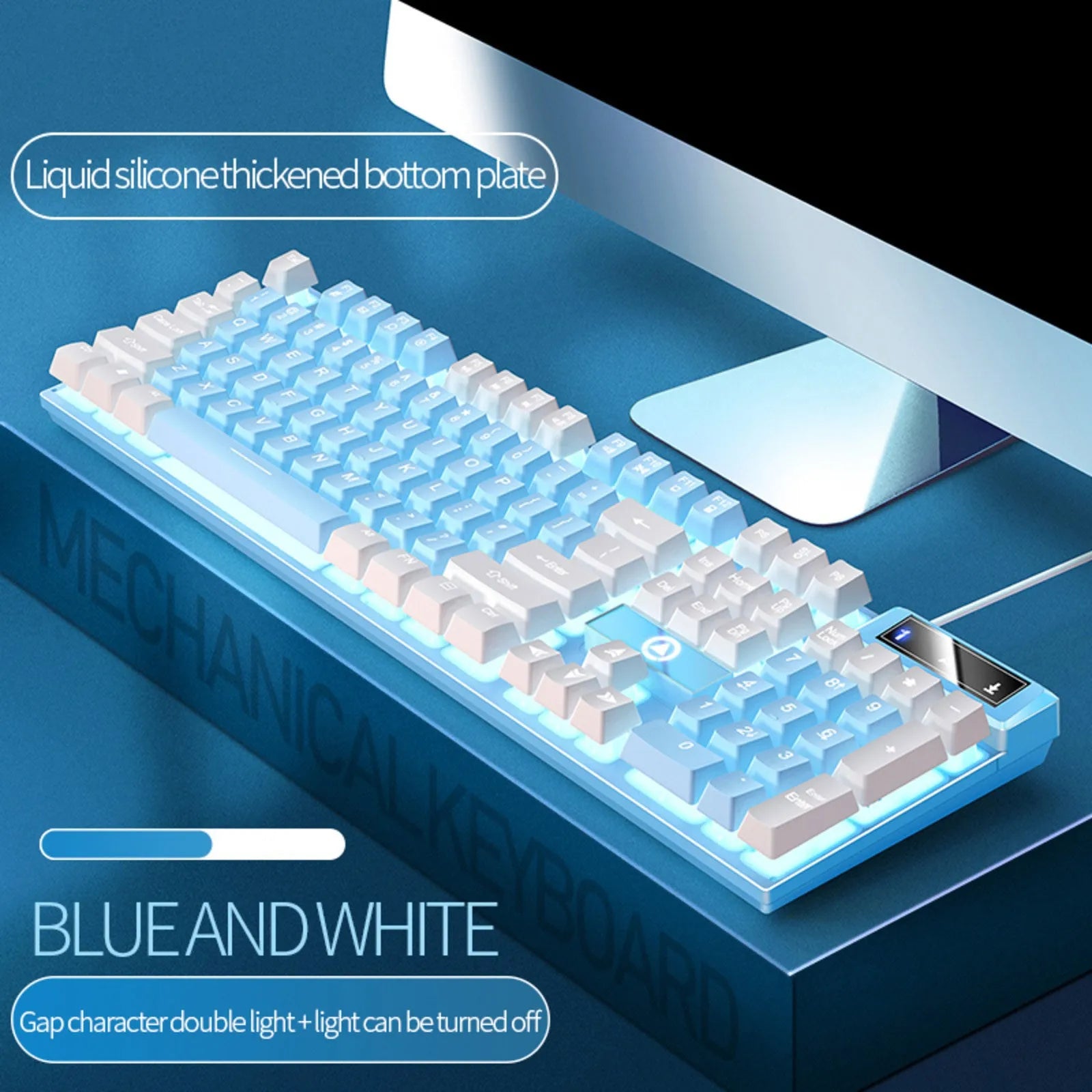 Carving K500 Wired Gaming Keyboard – RGB Backlit 104-Key Gaming Keyboard Oasis Select F One Size