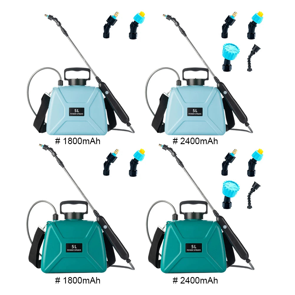 5L Agricultural Electric Sprayer 2 Modes Electric Plant Sprayer 1800mAh/2400mAh Garden Irrigation Sprinkler Garden Watering Tool Oasis Select