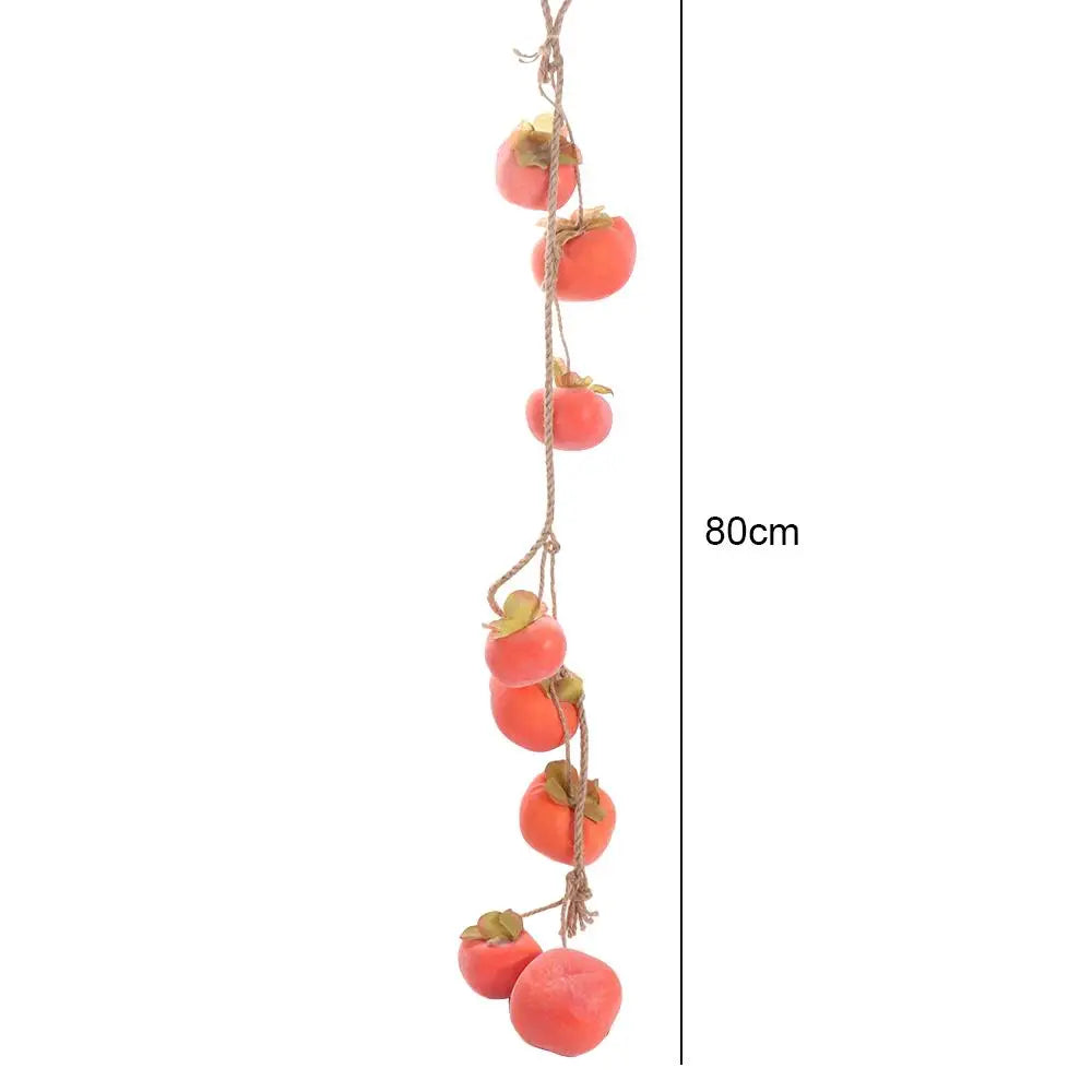 Artificial Persimmon Garland 80cm | Festive Wall Hanging Decor Artificial Fruit Garland Oasis Select