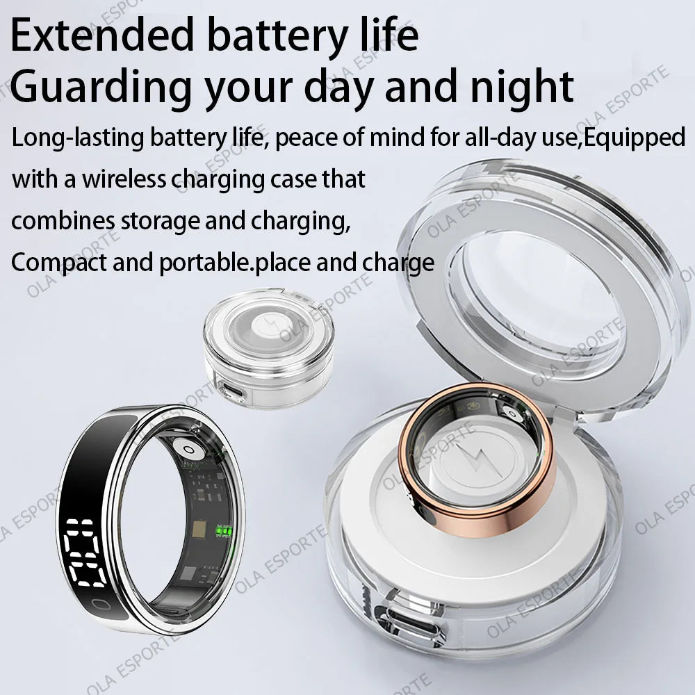 2025 Smart Ring Display | Health Tracker 5ATM | Ola Esporte