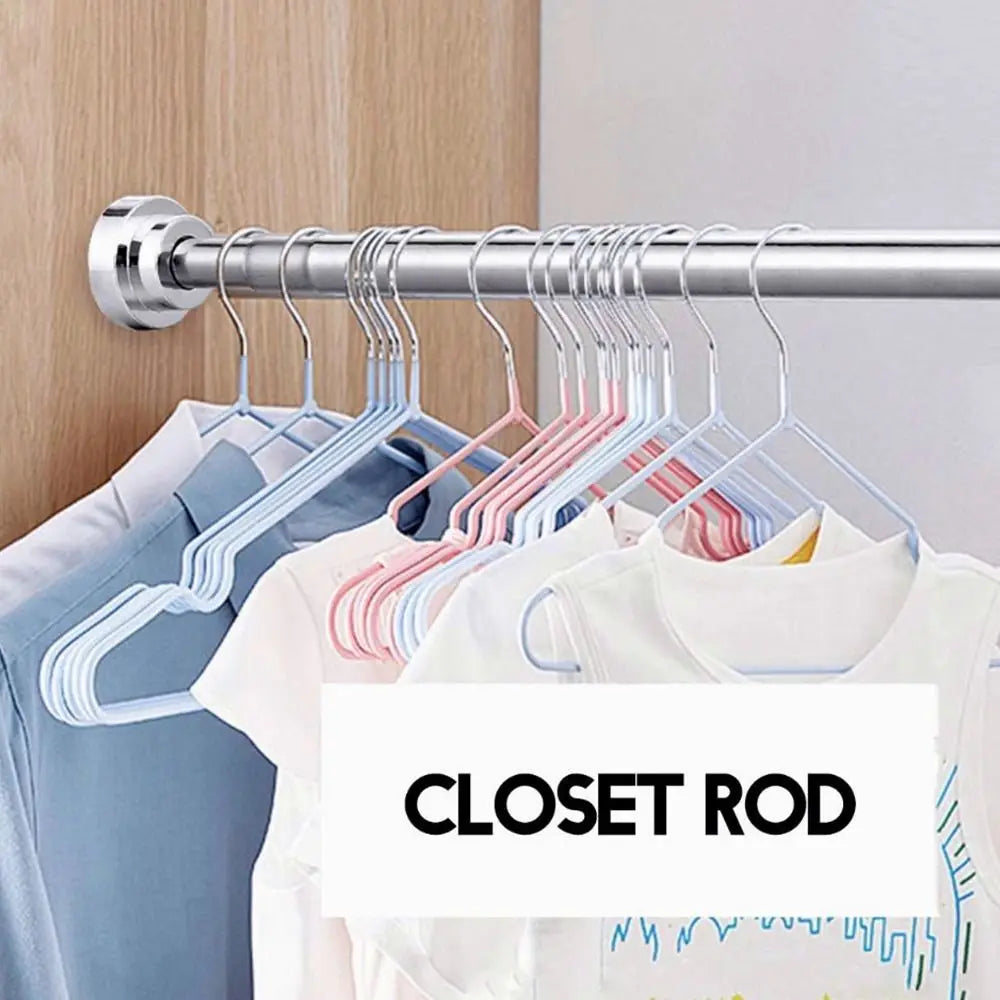 Durable Stainless Steel Clothes Drying Rack No-Drill Hollow Telescopic Pole Adjustable 35-80cm Curtain Rod for Balcony Bathroom Oasis Select