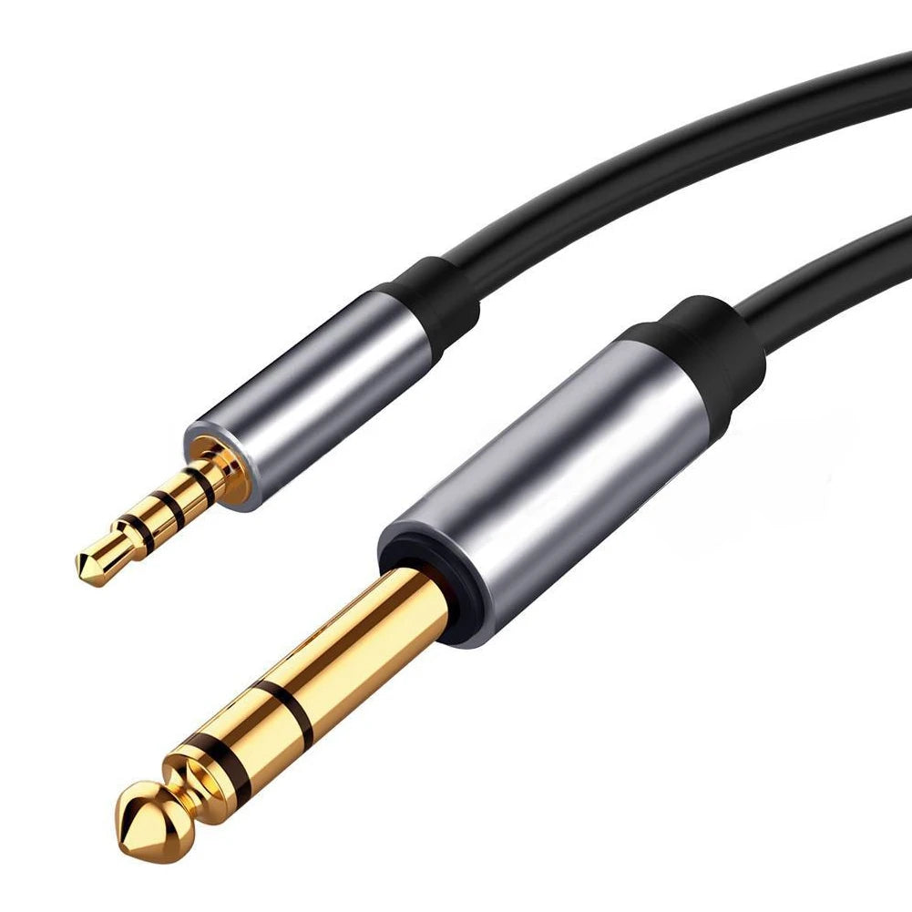 3.5mm to 6.35mm Stereo TRS Audio Cable – AUX Adapter 1M–3M