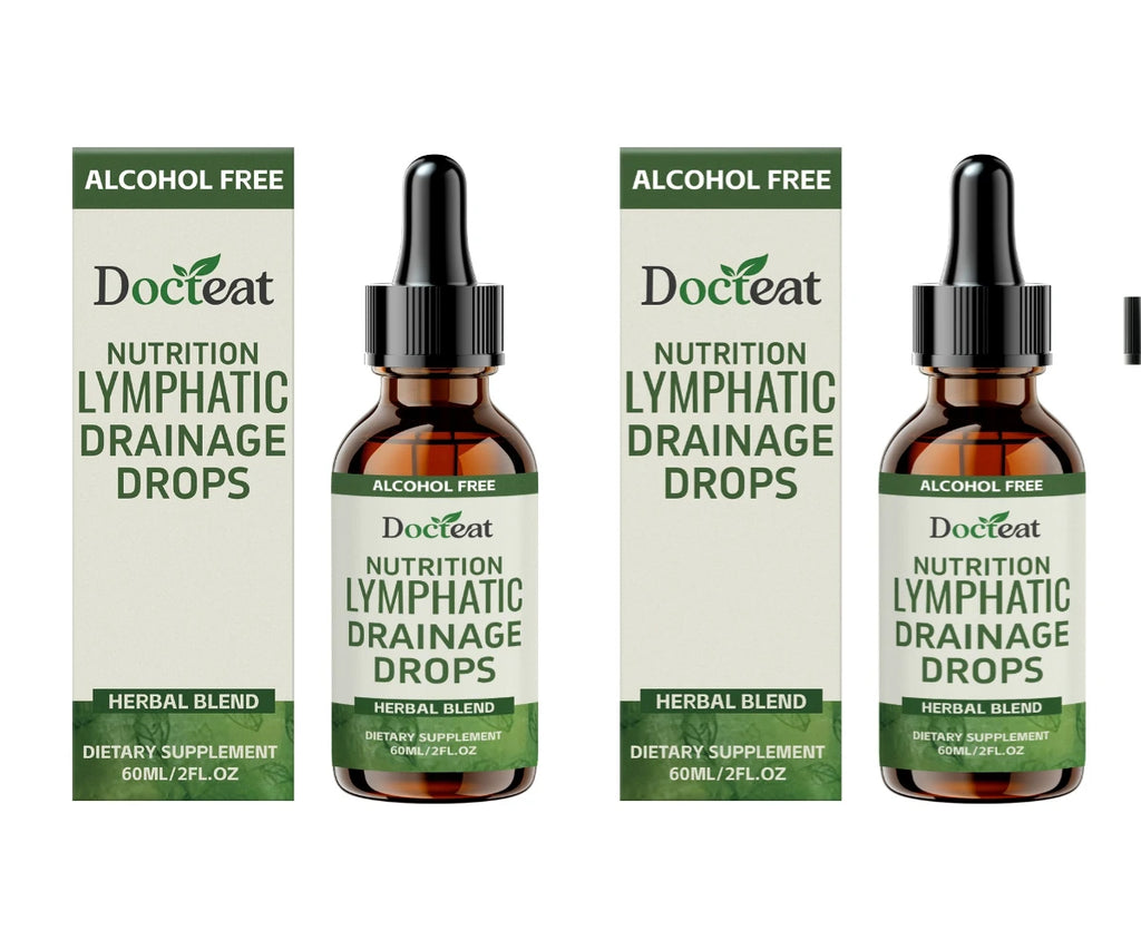 Docteat Lymphatic Drops 60ml | Vitamin B12, Zinc & Dandelion Root Herbal Liquid Supplement Oasis Select 2 bottles