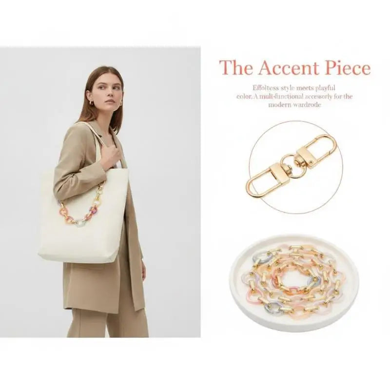 Acrylic Replaceable Detachable Bag Chain Strap Purse Handbag Bag Straps Resin Crossbody Shoulder Bag Diy Accessories Oasis Select